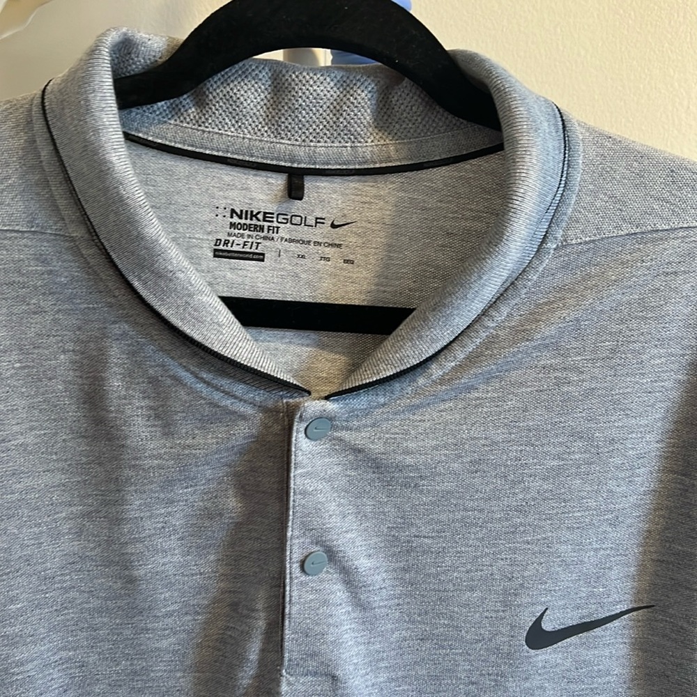 NIKEGOLF Men’s Dri-Fit Golf Shirt-Gray Size XXL LIKE NEW!